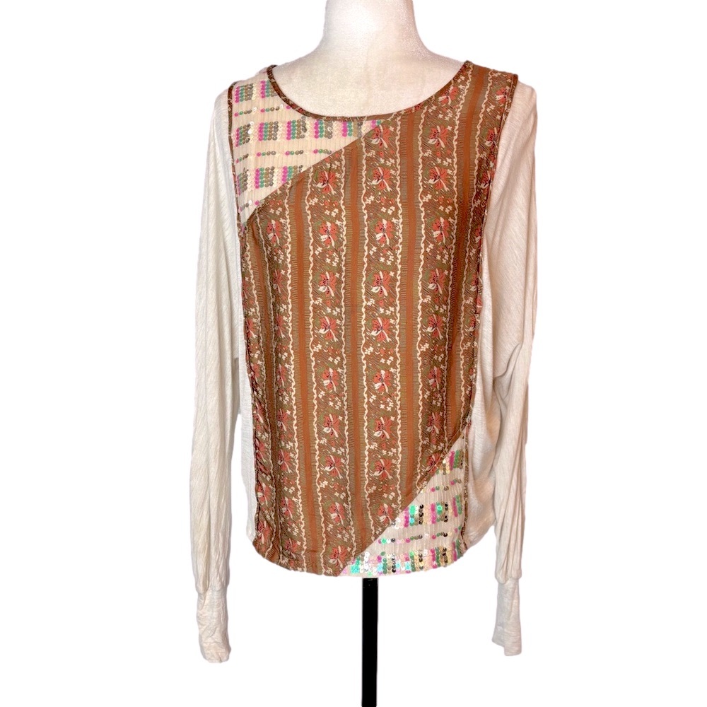 Tiny (Anthropologie) multi fabric top